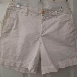 White Docker shorts size 8